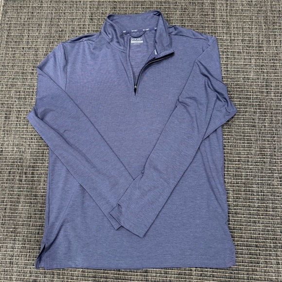 2xist Men's Performance Blue Quarter-Zip Lightweight Sweatshirt - Picture 1 of 5